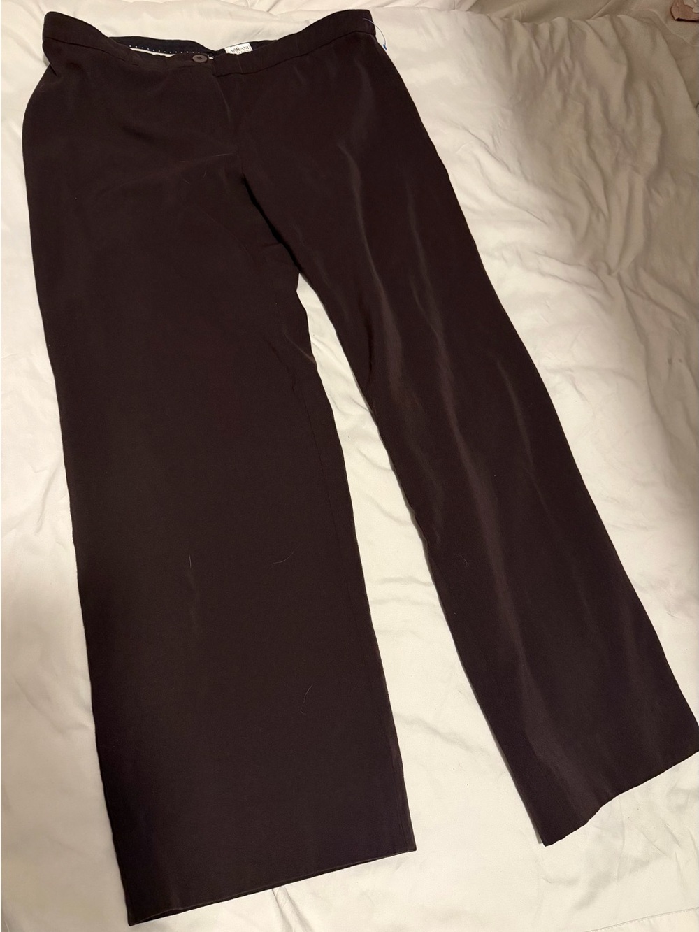 Armani Collezioni Brown Wool Dress Pants